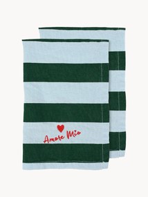 Stoffen servetten Love, 2 stuks