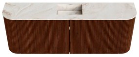 Mondiaz Joya DLux 115cm toiletmeubel ronding links/rechts ruby met wastafel faye midden 1 kraangat frappe