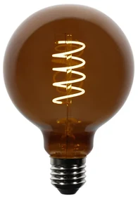 Set van 5 E27 dimbare LED lampen G95 bruin 4W 120 lm 1800K