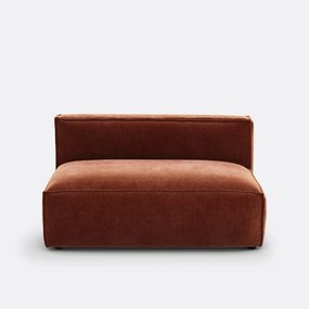 Modulaire zitbank van geribd vintage fluweel, Seven