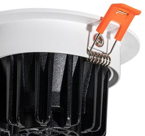 Inbouwspot wit 9,5cm incl. LED 1300 lm dimbaar IP23 - Gaius rond Binnenverlichting Lamp