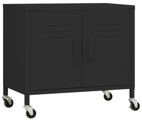 vidaXL Opbergkast 60x35x56 cm staal zwart