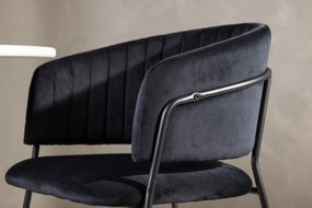 Jörn Eetkamerstoel - Stefan - Zwart - Fluweel - Jörn