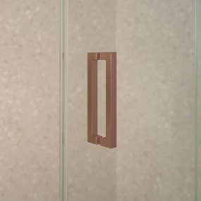 Saniclear Supreme douchecabine 90x90cm anti-kalk geborsteld koper