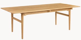 Eettafel Ch327 van eikenhout, 248 x 62 cm