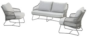 4 Seasons Outdoor Ancora loungeset antraciet Silver Grey  Loungeset    antraciet weerbestendig