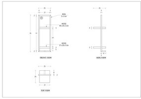 Industriële Wandplank Shelfie D - 25cm X 75cm