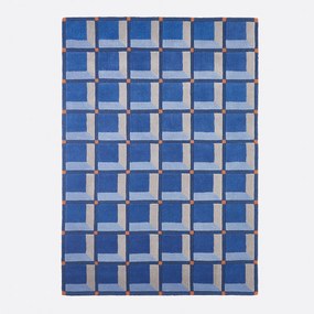 Wollen vloerkleed met geometrisch motief, Kimsa