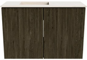 Mondiaz Joya DLux 60cm toiletmeubel shadow met wastafel faye links 1 kraangat meli