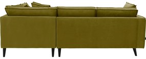 Goossens Bank Suite groen, stof, 2-zits, elegant chic met ligelement rechts