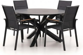 + 10% kassakorting | Diningset Bellagio | 4 personen sintered stone | Tuinset stapelbaar | 5-delig | Kees Smit Tuinmeubelen