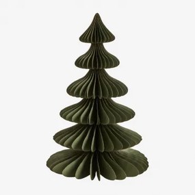 Navira Papieren Kerstboom ↑45 Cm & Groen Pesto Met Gouden Rand - Sklum
