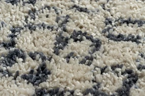 Tapijt BERBER AGADIR G0522 ROND crème / grijskleuringrand ,  Barber , marokkaanse shaggy