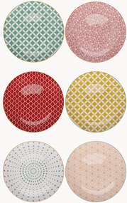 Dinerborden Confusion in kleuren, 6-delig, gemixt