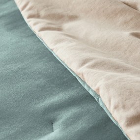 Gematelasseerd dekbed in effen fluwelen katoenen linnen, Velvet