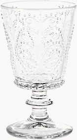 Glazen waterglazen Garden van structuurglas, 4-delig