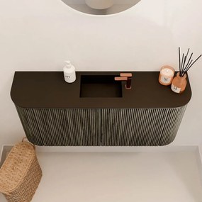 Mondiaz Joya 95cm toiletmeubel ronding links/rechts shadow met wastafel faye midden 1 kraangat urban