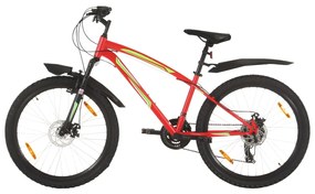 vidaXL Mountainbike 21 versnellingen 26 inch wielen 42 cm rood