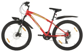 vidaXL Mountainbike 21 versnellingen 26 inch wielen 42 cm rood