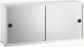 Wandkast String System met twee spiegeldeuren, B 78 x D 20 cm