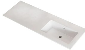 Muebles Avila badmeubel ribbelfront 120cm macchiato met wastafel rechts zonder kraangat