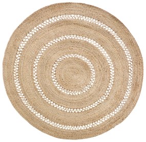 Rond vloerkleed in jute, Aftas