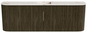 Mondiaz Joya DLux 125cm toiletmeubel ronding links/rechts shadow met wastafel faye midden zonder kraangat frappe