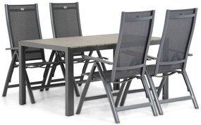 Tuinset 4 personen 155 cm Aluminium/Textileen /Aluminium/textileen Grijs Hartman Royal