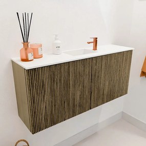 Mondiaz Joya 90cm toiletmeubel dusk met wastafel faye midden 1 kraangat talc