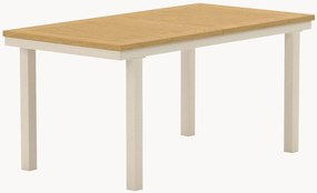 Uitschuifbare tuintafel Panama met teakhouten tafelblad, 160-240 x 90 cm