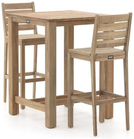 Barset ROUGH  | 2 personen | Tuinset teakhout | 3-delig | Kees Smit Tuinmeubelen