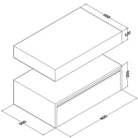 SaniGoods Mila badmeubel 80cm mat wit zonder waskom