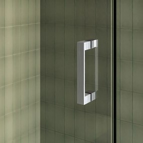 Brauer Void profielloze douchecabine 100x100cm RVS geborsteld PVD