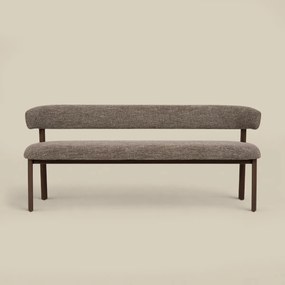 Eetkamerbank Walnoot Met Grove Stof 180 Cm