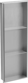 Mexen X-Wall-NR inbouwnis plank zonder flens met plank 90 x 30 cm, inox - 1911903010S