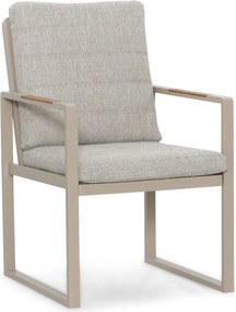 Tuinset 6 personen 210 cm Aluminium Taupe Lifestyle Garden Furniture Alessio/Creta
