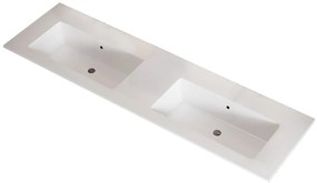 Muebles Avila badmeubel ribbelfront 120cm macchiato met dubbele wastafel met kraangaten