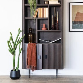 Eleonora Remi Houten Boekenkast Met Latjes - 96x37x200cm.