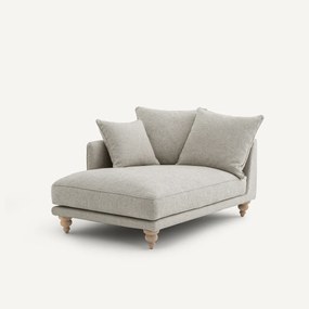 Longchair van gestructureerd viscose en linnen, LAZARE