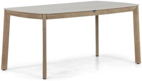 Dining Tuintafel rechthoekig 160 x 90 cm Aluminium Taupe Santika Indah