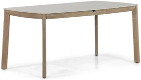 Dining Tuintafel rechthoekig 160 x 90 cm Aluminium Taupe Santika Indah