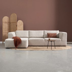 PEPP Interiors Jazz Hoekbank Met Hoge Rugleuning Beige Links