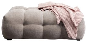 Kare Design Salamanca Velvet Poef Grijs Gecapitonneerd