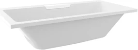 Polysan Monolith Cascata half vrijstaand bad met witte waterval uitloop 185x85cm