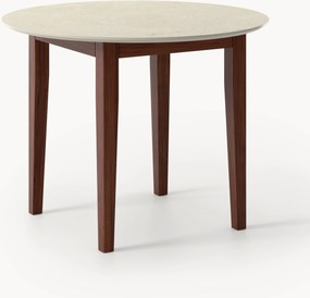 Ronde eettafel Jackson met travertijn effect, in verschillende formaten
