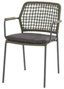 Taste by 4 Seasons Barista tuinset green met Basso teak tafel Ø 130 cm  Tuinset    houtkleur weerbestendig
