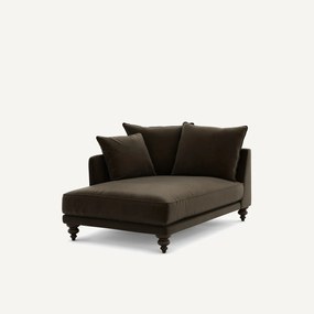 Longchair in fluweel, Lazare