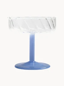 Handgemaakte champagneglazen Twirl van borosilicaatglas, 2 stuks