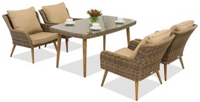 Bilbao Premium 4 Garden Point tuinmeubelen in bruin