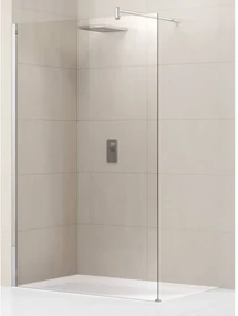 Novellini Lunes inloopdouche 90x195cm Helder glas/Mat chroom